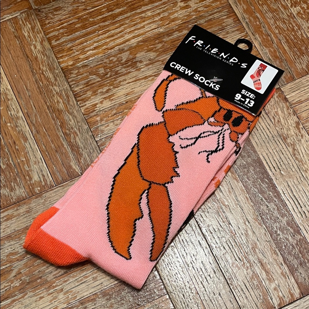 Friends Coral and Orange Lobster Socks